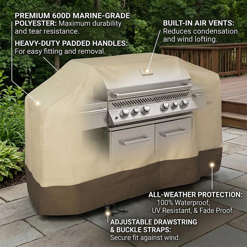 600D Outdoor BBQ Grill Cover C - Spark Plug ulasan dan harga