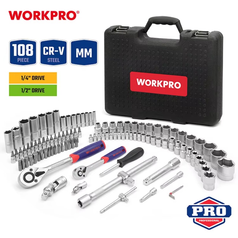 108pcs Professional Mechanics  - Socket Set ulasan dan harga
